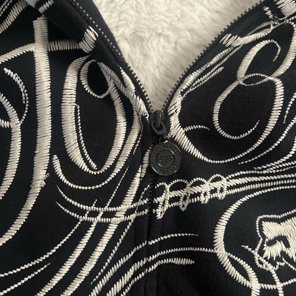 VTG Y2K Fox Racing Hysteric Glamour Style Fur Zip Hoodie. Large! - Picture 4 of 6